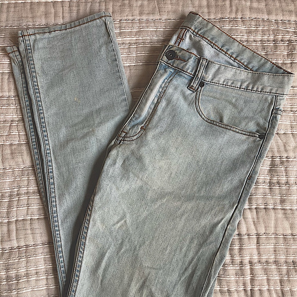 Light Blue Denim Jeans, 34x34, Skinny Cut